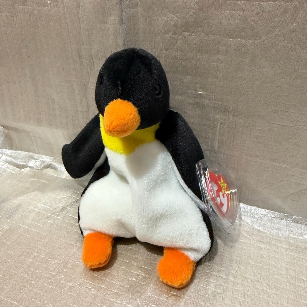 Ty Beanie Baby Waddle Black and White Penguin Plush Toy